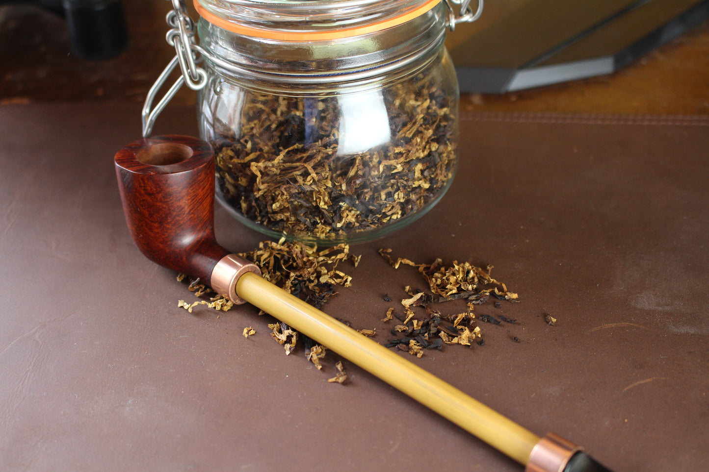 Bamboo Churchwarden Tobacco Pipe