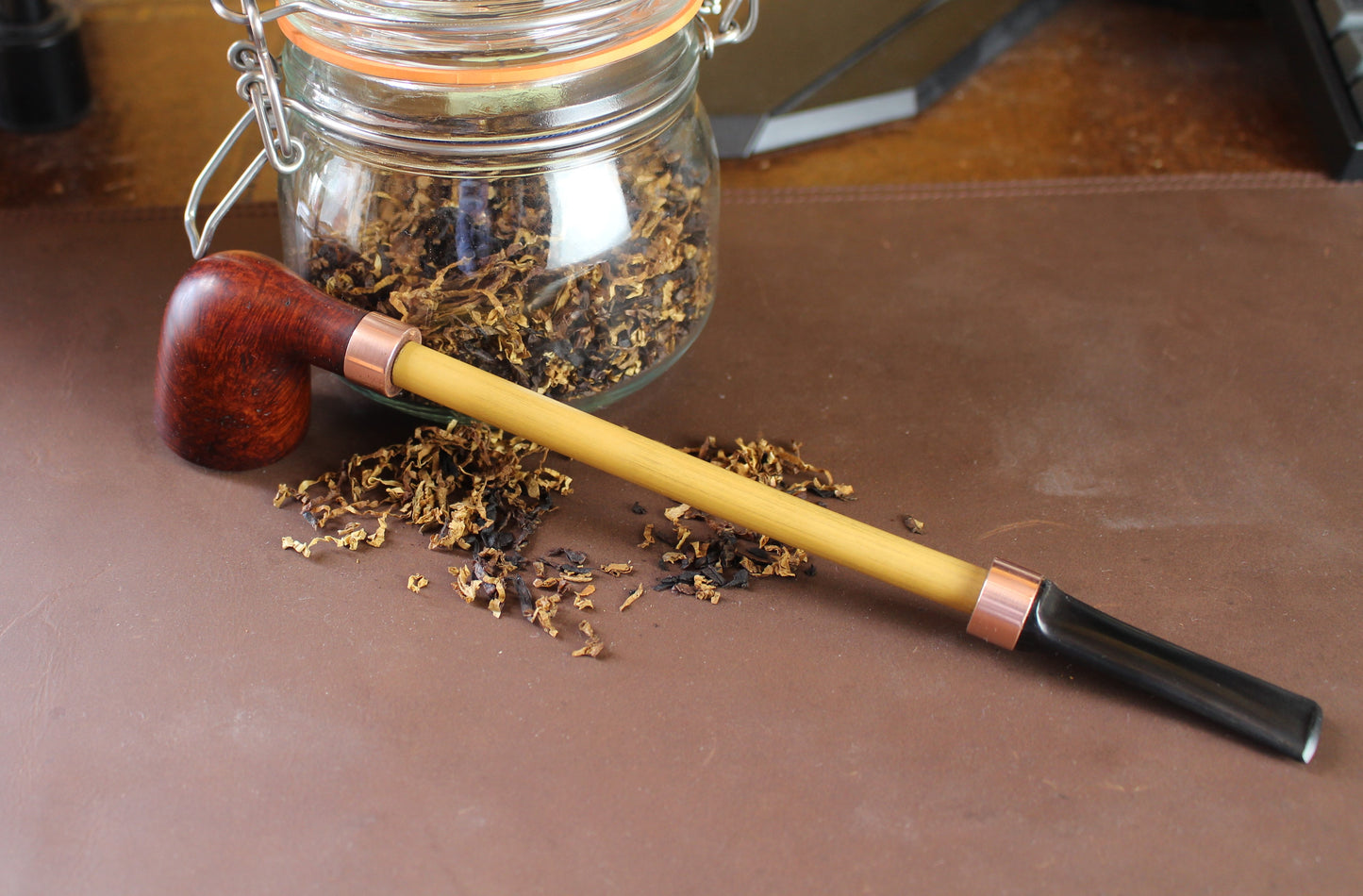 Bamboo Churchwarden Tobacco Pipe